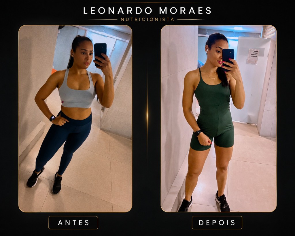 Antes e depois — transformação no consultório do nutricionista Leonardo Moraes